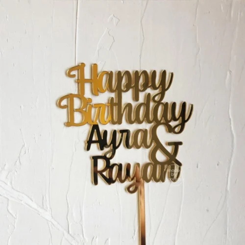 Happy Birthday Name Cake Topper