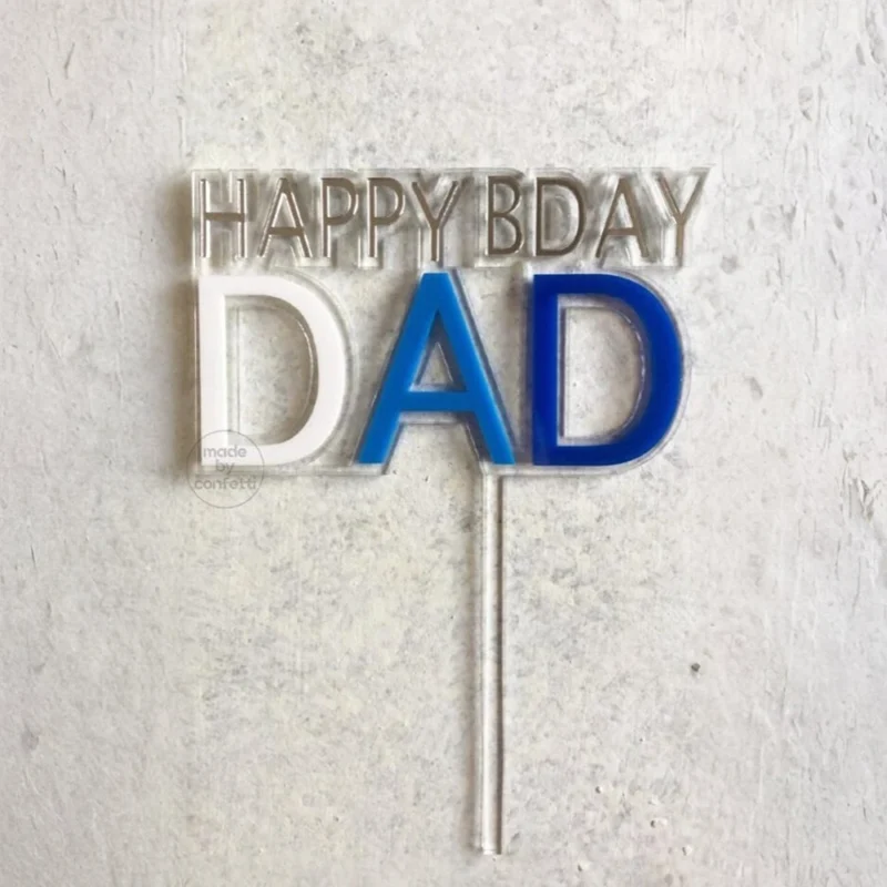 Happy Birthday Dad Cake Topper