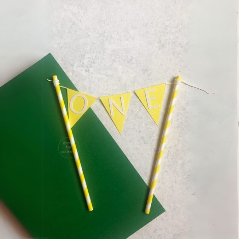 One Banner Cake Topper