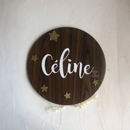Wooden Wall Name Plate