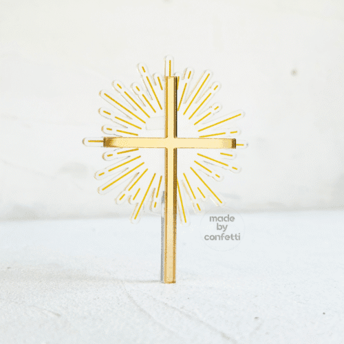 Elegant Holy Communion Cake Badge