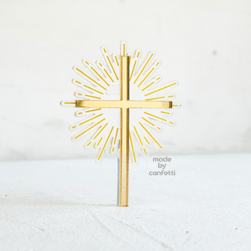 Elegant Holy Communion Cake Badge