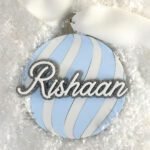 Blue Striped Ornament